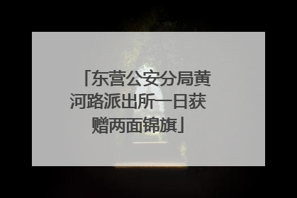 东营公安分局黄河路派出所一日获赠两面锦旗