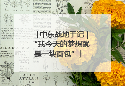 中东战地手记｜“我今天的梦想就是一块面包”