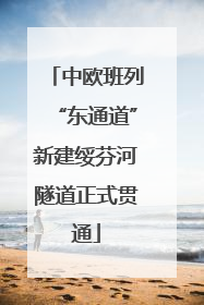 中欧班列“东通道”新建绥芬河隧道正式贯通