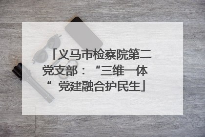 义马市检察院第二党支部：“三维一体”党建融合护民生