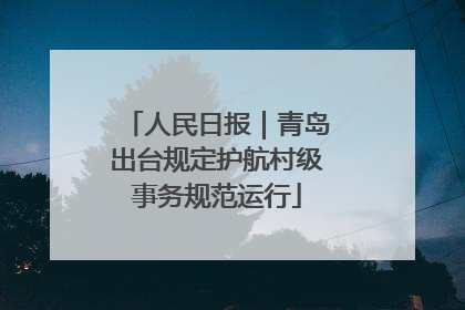 人民日报｜青岛出台规定护航村级事务规范运行