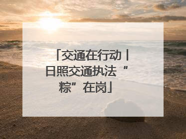 交通在行动丨日照交通执法“粽”在岗