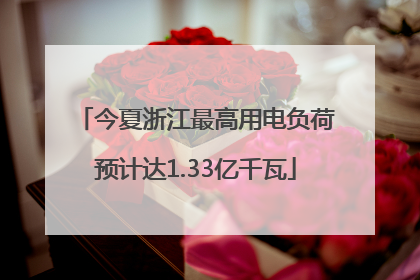 今夏浙江最高用电负荷预计达1.33亿千瓦