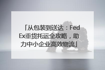 从包装到送达：FedEx重货托运全攻略，助力中小企业高效物流