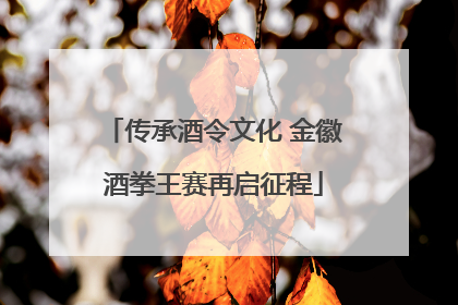传承酒令文化 金徽酒拳王赛再启征程