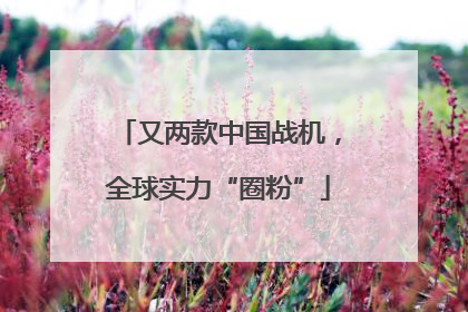 又两款中国战机，全球实力“圈粉”