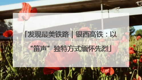 发现最美铁路｜银西高铁：以“笛声”独特方式缅怀先烈