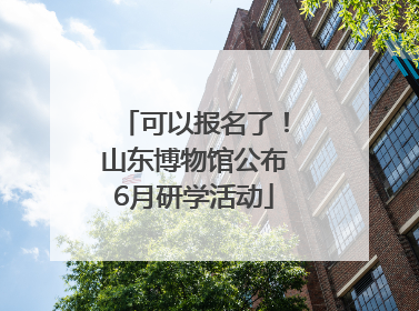可以报名了！山东博物馆公布6月研学活动