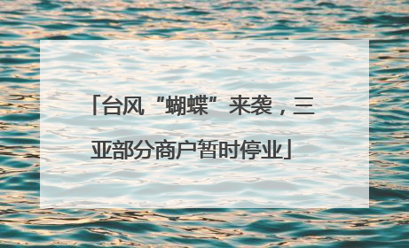 台风“蝴蝶”来袭，三亚部分商户暂时停业