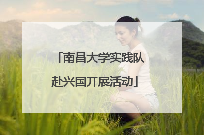 南昌大学实践队赴兴国开展活动