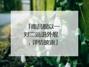 南昌舰以一对二逼退外舰，详情披露