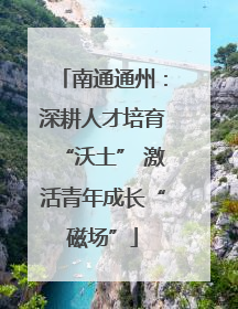 南通通州：深耕人才培育“沃土” 激活青年成长“磁场”