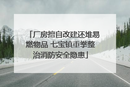 厂房擅自改建还堆易燃物品 七宝镇重拳整治消防安全隐患
