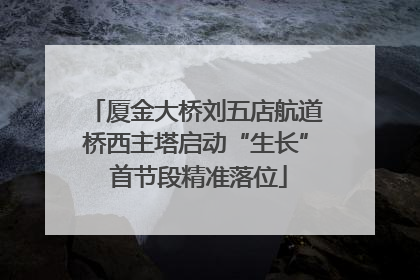 厦金大桥刘五店航道桥西主塔启动“生长” 首节段精准落位