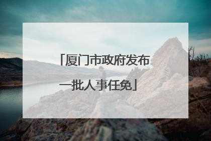 厦门市政府发布一批人事任免