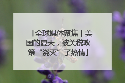全球媒体聚焦｜美国的夏天，被关税政策“浇灭”了热情