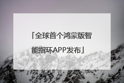 全球首个鸿蒙版智能指环APP发布