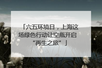 六五环境日，上海这场绿色行动让空瓶开启 “再生之旅”
