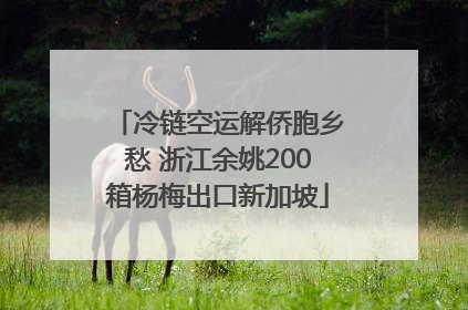 冷链空运解侨胞乡愁 浙江余姚200箱杨梅出口新加坡