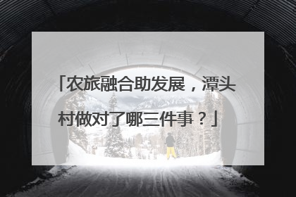 农旅融合助发展，潭头村做对了哪三件事？