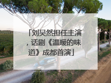 刘昊然担任主演，话剧《温暖的味道》成都首演