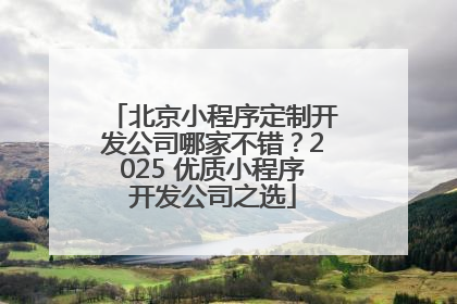 北京小程序定制开发公司哪家不错？2025 优质小程序开发公司之选