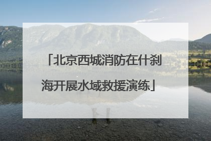 北京西城消防在什刹海开展水域救援演练