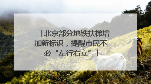 北京部分地铁扶梯增加新标识，提醒市民不必“左行右立”