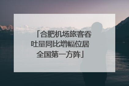 合肥机场旅客吞吐量同比增幅位居全国第一方阵