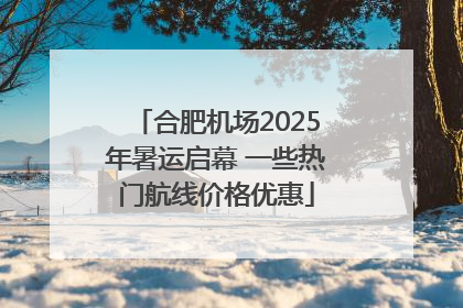 合肥机场2025年暑运启幕 一些热门航线价格优惠