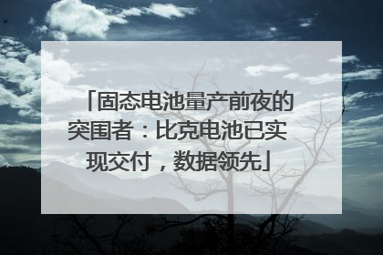固态电池量产前夜的突围者：比克电池已实现交付，数据领先