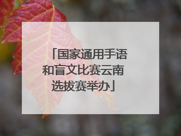国家通用手语和盲文比赛云南选拔赛举办