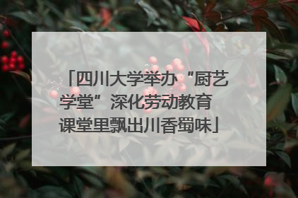 四川大学举办“厨艺学堂”深化劳动教育 课堂里飘出川香蜀味