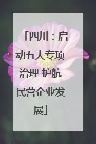 四川：启动五大专项治理 护航民营企业发展