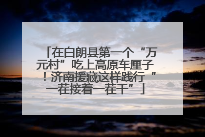 在白朗县第一个“万元村”吃上高原车厘子！济南援藏这样践行“一茬接着一茬干”
