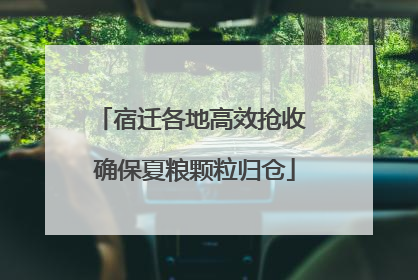 宿迁各地高效抢收 确保夏粮颗粒归仓