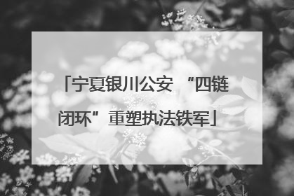 宁夏银川公安 “四链闭环”重塑执法铁军