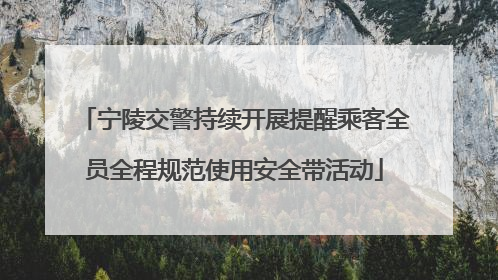 宁陵交警持续开展提醒乘客全员全程规范使用安全带活动