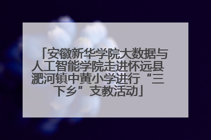 安徽新华学院大数据与人工智能学院走进怀远县淝河镇中黄小学进行“三下乡”支教活动