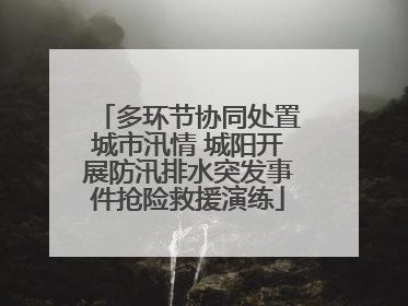 多环节协同处置城市汛情 城阳开展防汛排水突发事件抢险救援演练