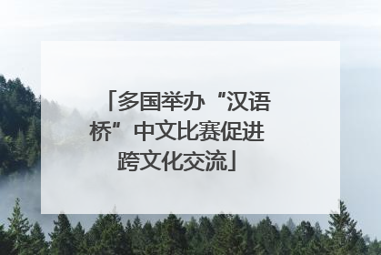 多国举办“汉语桥”中文比赛促进跨文化交流