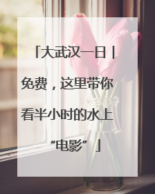 大武汉一日︱免费，这里带你看半小时的水上“电影”