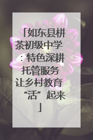 如东县栟茶初级中学：特色深耕 托管服务让乡村教育“活”起来