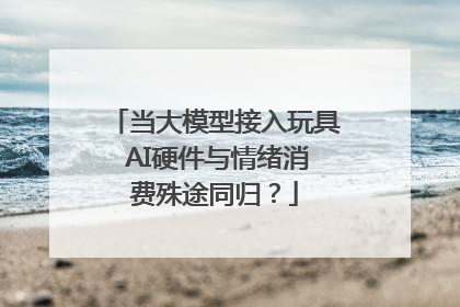 当大模型接入玩具 AI硬件与情绪消费殊途同归？
