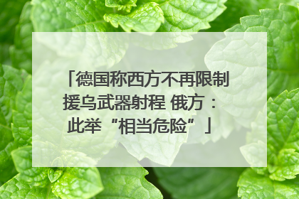 德国称西方不再限制援乌武器射程 俄方：此举“相当危险”