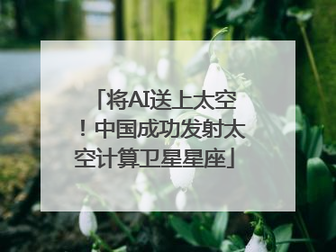 将AI送上太空！中国成功发射太空计算卫星星座