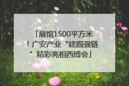 展馆1500平方米！广安产业“建圈强链”精彩亮相西博会