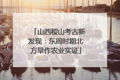 山西稷山考古新发现：东周时期北方旱作农业实证