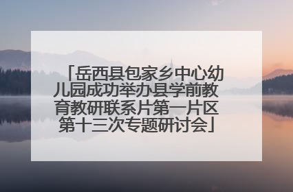 岳西县包家乡中心幼儿园成功举办县学前教育教研联系片第一片区第十三次专题研讨会