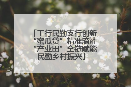 工行民勤支行创新“蜜瓜贷”精准滴灌“产业田”全链赋能民勤乡村振兴